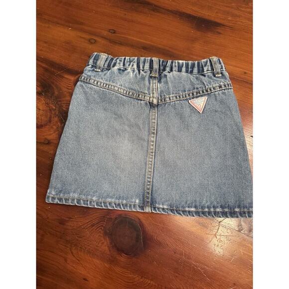 Guess by George Marciano Vintage Girl's Denim Mini Skirt Size 5 Retro 1980's - Picture 1 of 8